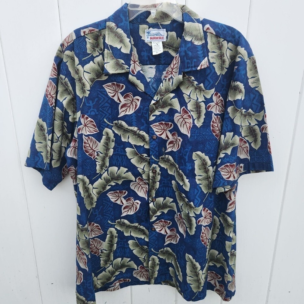 Vintage Hawaii Men's Button Shirt Size XL All Over Print Tropucal Hawaii…